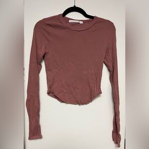 Altar'd State Pink Ribbed Top